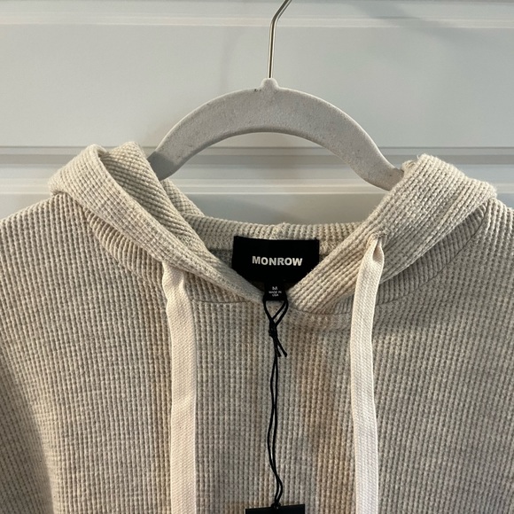 Monrow Thermal Cropped Hoodie - Picture 3 of 7